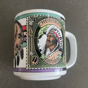 Vintage 1994 Cherokee Indian Native American Coffee Mug